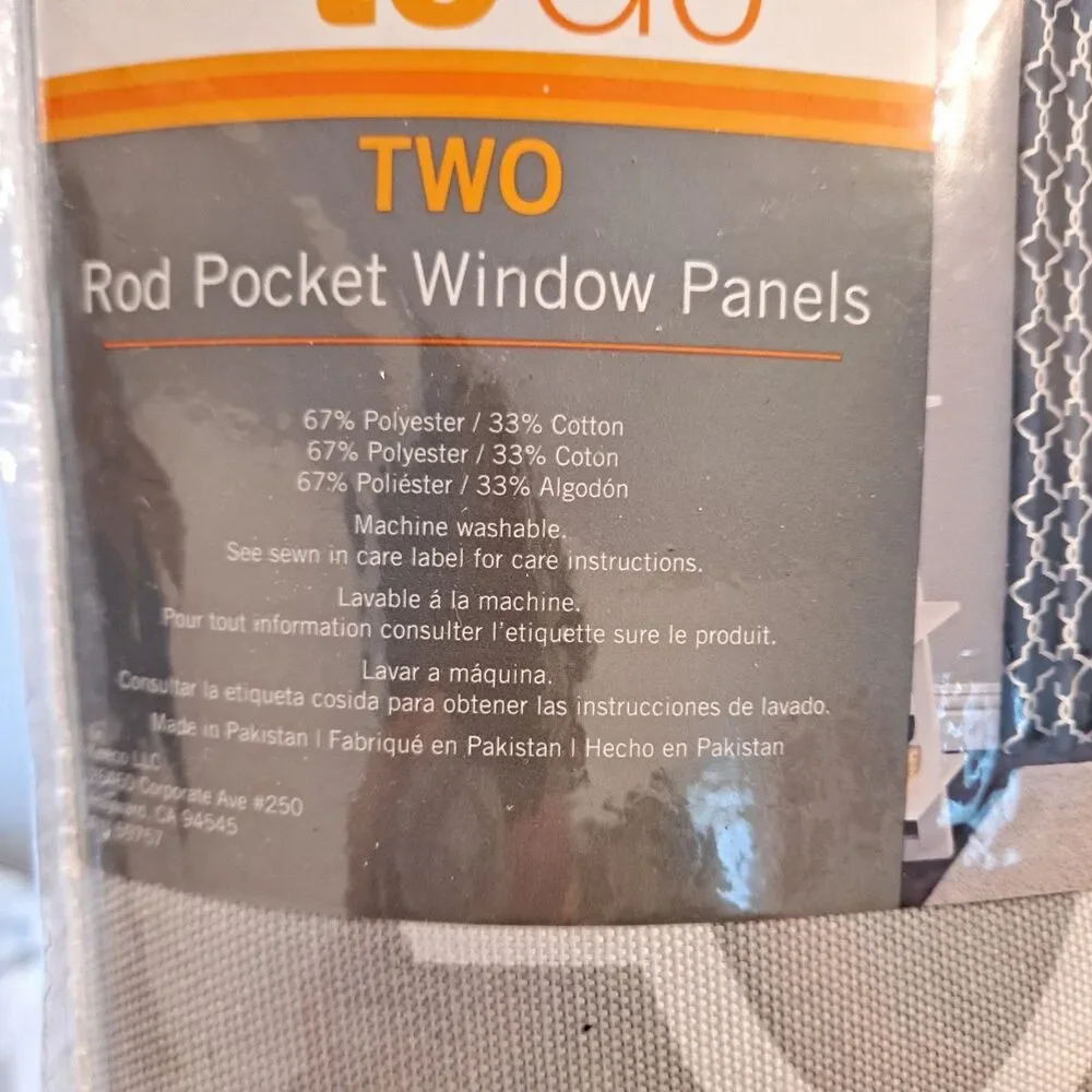 Window Pairs To Go 2 Rod Pocket Window Panels 56
